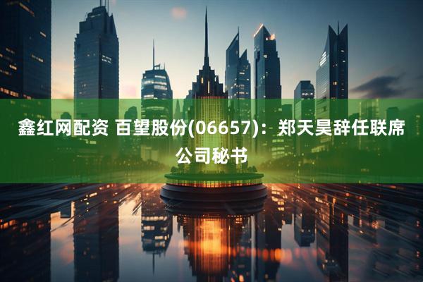 鑫红网配资 百望股份(06657)：郑天昊辞任联席公司秘书